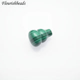 Natural Malachite Beads Half Hole Gemstone Necklace Earrings Supplies