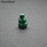 Natural Malachite Beads Half Hole Gemstone Necklace Earrings Supplies