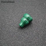 Natural Malachite Beads Half Hole Gemstone Necklace Earrings Supplies