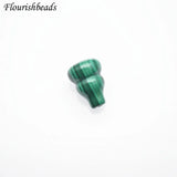 Natural Malachite Beads Half Hole Gemstone Necklace Earrings Supplies