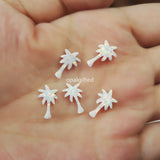 2pc Synthetic Coconut Tree Fire Opal Pendants for Necklace