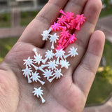 2pc Synthetic Coconut Tree Fire Opal Pendants for Necklace