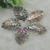 2pc Leaf Sea Shell Beads for Jewelry Making Carved Shell Loose Bead DIY Findings