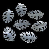 2pc Leaf Sea Shell Beads for Jewelry Making Carved Shell Loose Bead DIY Findings
