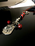 Albania Flag Necklace and Keychain Set