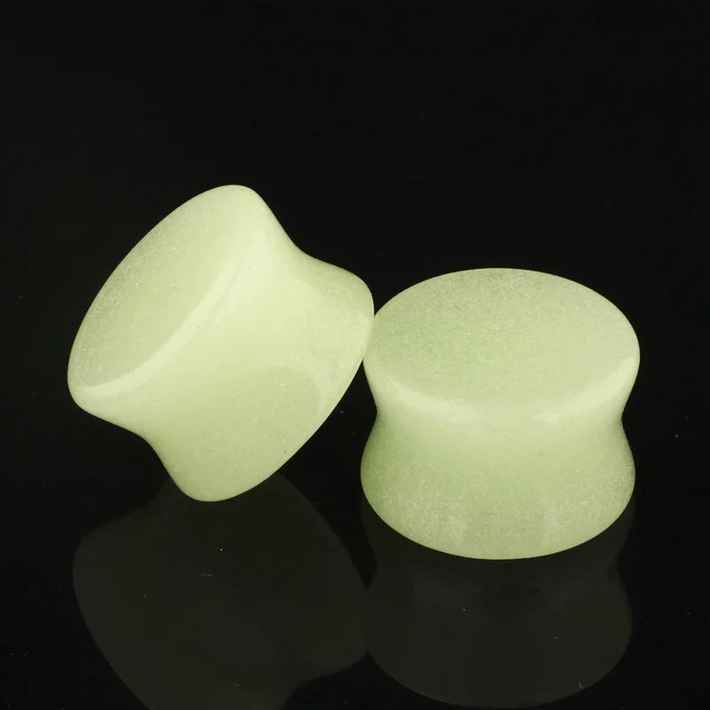 Luminous Stone Ear Tunnel Double Flared Plug