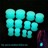 Luminous Stone Ear Tunnel Double Flared Plug