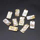 Mother-of-pearl Shell Pendants Reiki Heal Pearl Charms for Jewelry Making