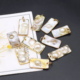 Mother-of-pearl Shell Pendants Reiki Heal Pearl Charms for Jewelry Making