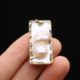 Mother-of-pearl Shell Pendants Reiki Heal Pearl Charms for Jewelry Making