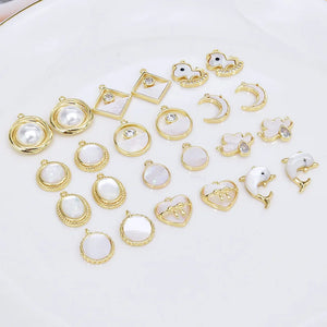 Natural Shell Charms Pendant Mother of Pearl Jewelry Accessory