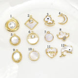 Natural Shell Charms Pendant Mother of Pearl Jewelry Accessory
