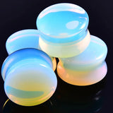 2pc Opal Ear Plugs Tunnels Piercing Gauges Stretcher Body Jewelry