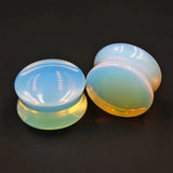 2pc Opal Ear Plugs Tunnels Piercing Gauges Stretcher Body Jewelry
