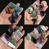 2pc Natural Stone Pendant Quartz Healing Crystals Charms For DIY Necklaces