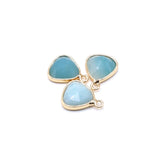 Natural Stone Triangle Turquoise Amethyst Pendants for Jewelry Making