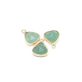 Natural Stone Triangle Turquoise Amethyst Pendants for Jewelry Making