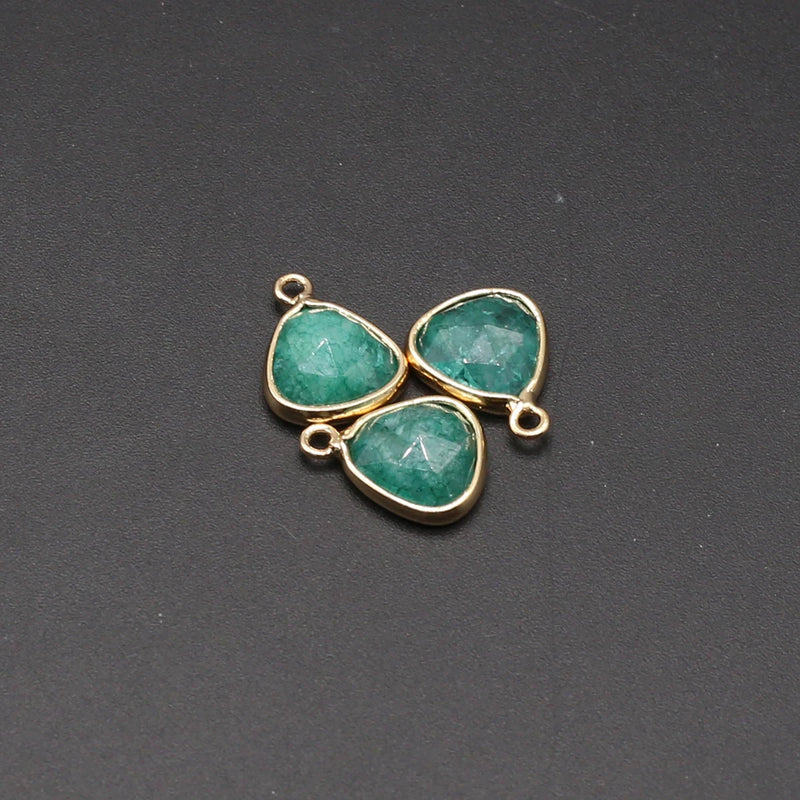 Natural Stone Triangle Turquoise Amethyst Pendants for Jewelry Making