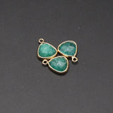 Natural Stone Triangle Turquoise Amethyst Pendants for Jewelry Making