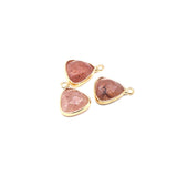 Natural Stone Triangle Turquoise Amethyst Pendants for Jewelry Making