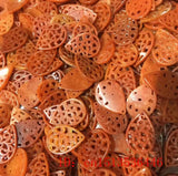 2pc Natural Yellow Jade Hollow Flower Beads Pendants DIY Earring Accessories
