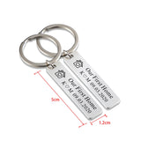 Personalized Home Keychain, Stainless Steel, Housewarming Gift
