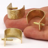 Adjustable Raw Brass Rings Blank -yN135