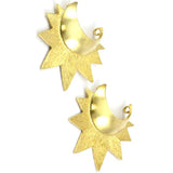Raw Brass Moon Sun Pendants Findings Charms (36.5x41x1mm) U086