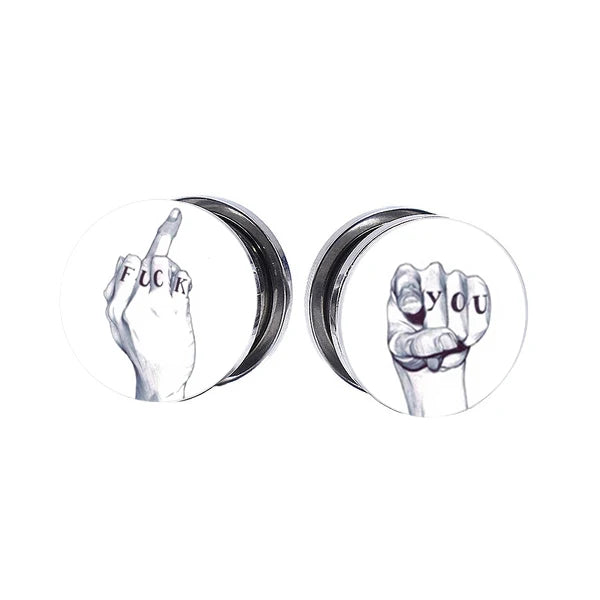2pc Screw Ear Plug Flesh Tunnels Piercing Kit 3mm-20mm