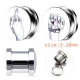 2pc Screw Ear Plug Flesh Tunnels Piercing Kit 3mm-20mm