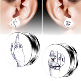 2pc Screw Ear Plug Flesh Tunnels Piercing Kit 3mm-20mm
