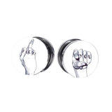 2pc Screw Ear Plug Flesh Tunnels Piercing Kit 3mm-20mm