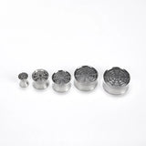 Spider Web Ear Expander Stainless Steel Double Flared Ear Plug Tunnel Earrings