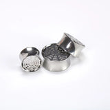 Spider Web Ear Expander Stainless Steel Double Flared Ear Plug Tunnel Earrings