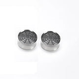 Spider Web Ear Expander Stainless Steel Double Flared Ear Plug Tunnel Earrings