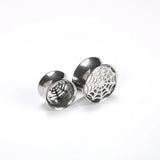 Spider Web Ear Expander Stainless Steel Double Flared Ear Plug Tunnel Earrings