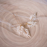 Feather Shape Beads Hair Pins Fork Bride Headdress Wedding Hair Accessories