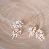 Feather Shape Beads Hair Pins Fork Bride Headdress Wedding Hair Accessories