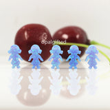 Hot Pink Synthetic Opal Girl Shape Bead with Side Hole for Necklace Making