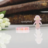 Hot Pink Synthetic Opal Girl Shape Bead with Side Hole for Necklace Making
