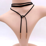 Korea Long Rope Necklace Women Choker Gothic Style Steampunk Collar For Girl