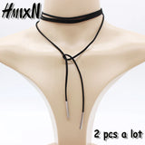 Korea Long Rope Necklace Women Choker Gothic Style Steampunk Collar For Girl