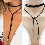Korea Long Rope Necklace Women Choker Gothic Style Steampunk Collar For Girl