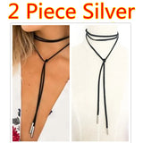 Korea Long Rope Necklace Women Choker Gothic Style Steampunk Collar For Girl