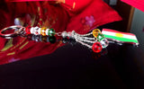Kurdistan Flag Necklace Keychain Set Phone Case Patch Pin