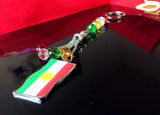 Kurdistan Flag Necklace Keychain Set Phone Case Patch Pin