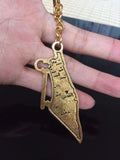 Palestina Keychain Necklace Pendant Key Ring Palestinian Jewelry Flag Cities