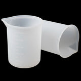 2pcs 100ML Silicone Measuring Cup Glue Resin Mixed Measure Gadgets
