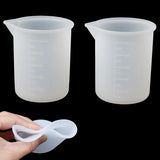 2pcs 100ML Silicone Measuring Cup Glue Resin Mixed Measure Gadgets