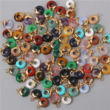 2pcs 10mm Natural Agate Quartz Stone Necklace Earring Pendants